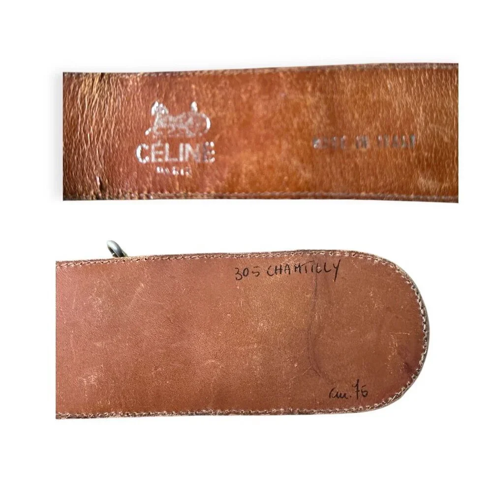 Céline “Chantilly” Crocodile Horse-Bit Belt 76 cm Late 1960s Design Italy